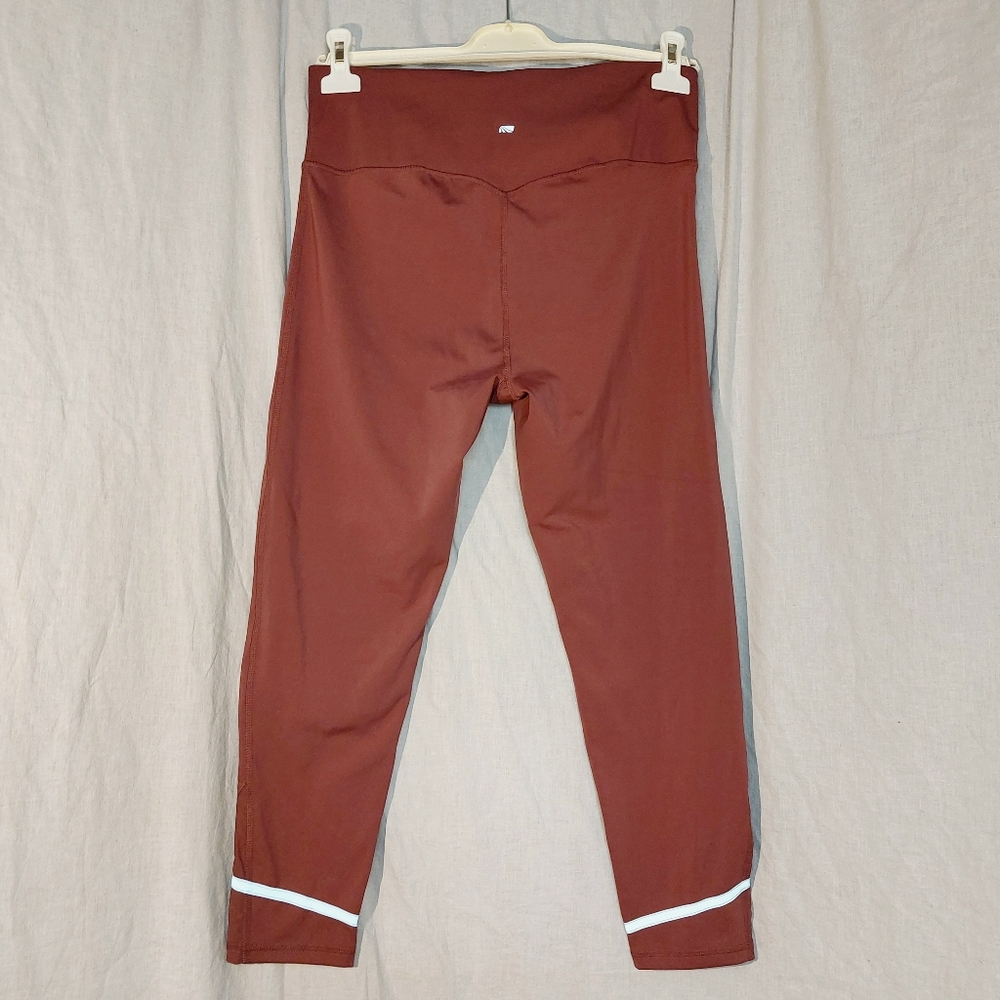 Marika dusty rose high-rise reflective stripe leggings, XL, NWOT